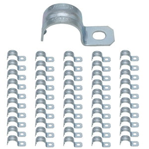 MAKERELE 3/4 inch zinc-plated steel one-hole rigid conduit strap, 50-pack