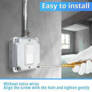 Installing a raised decorator device cover on a square electrical box