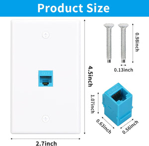 One-port RJ45 keystone wall plate dimensions