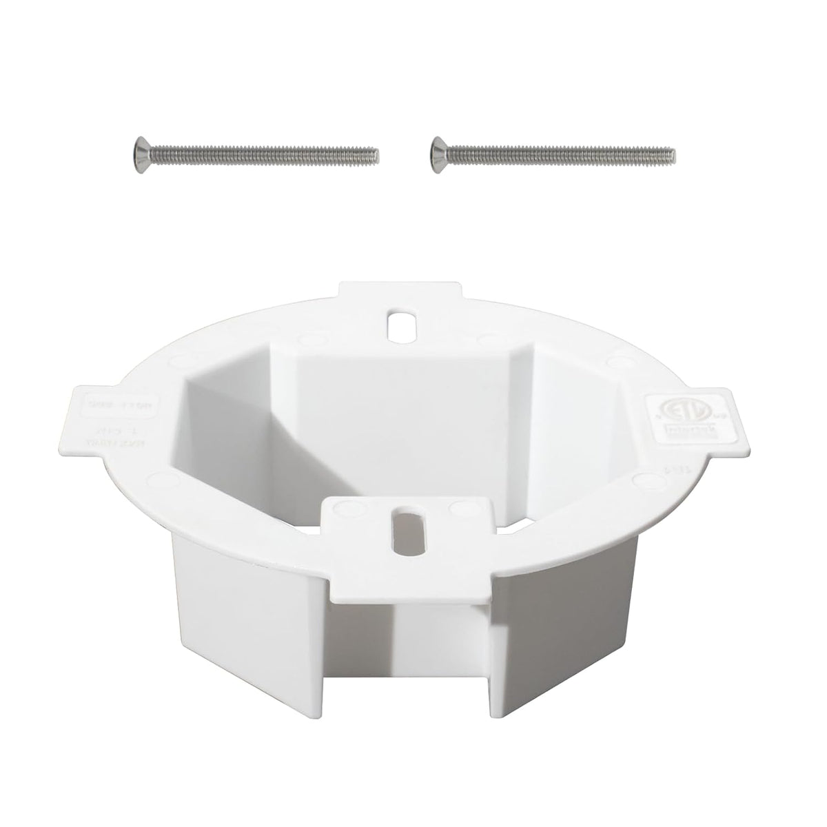MAKERELE round white non-metallic electrical box extender