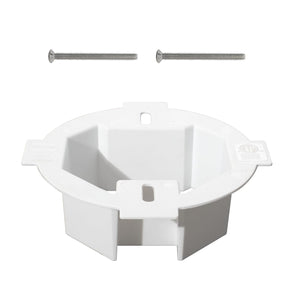 MAKERELE round white non-metallic electrical box extender