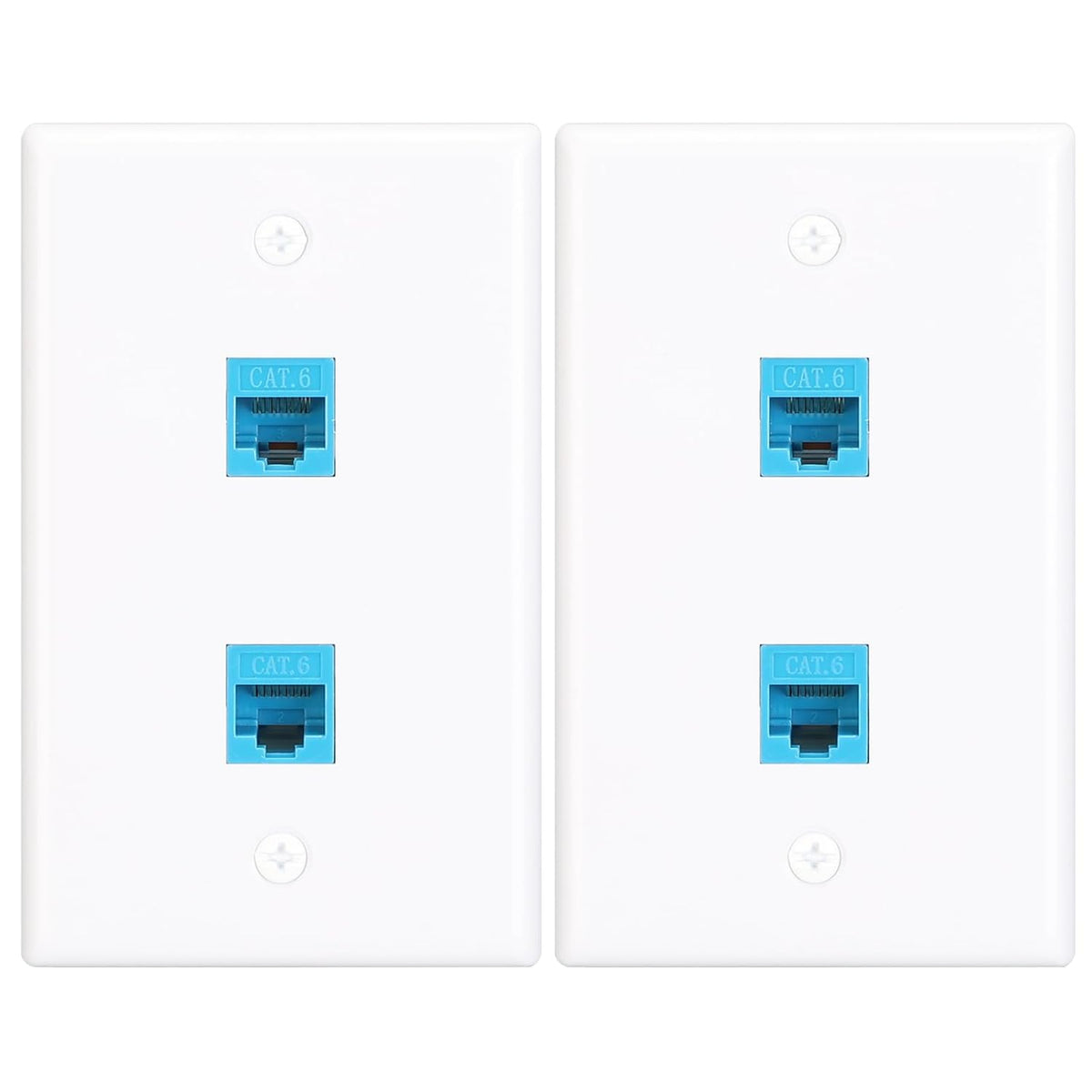 MAKERELE two-port RJ45 keystone Ethernet wall plate