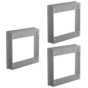 MAKERELE gray 2-Gang weatherproof electrical box extension ring, 3-Pack