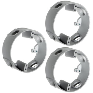 MAKERELE gray round weatherproof electrical box extension ring, 3-Pack