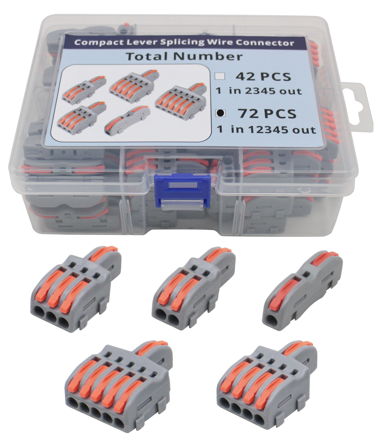 MAKERELE lever wire connector assortment for compact electrical splicing