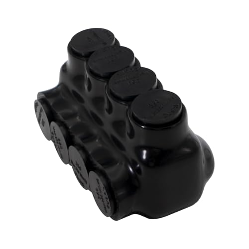MAKERELE single-sided insulated multi-tap connector, 6 AWG-350 kcmil, 4-port, 1-pack