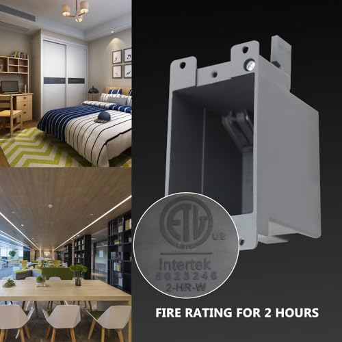 MAKERELE Old Work Electrical Outlet Box, Plastic Junction Box, for Home Improvement,for Switches,ETL Listed and 2 Hours Fire Protection MAKERELE
