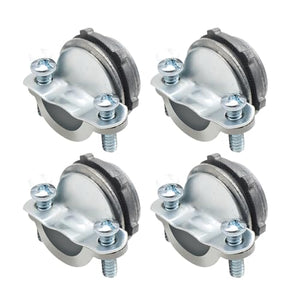MAKERELE 4-Pack UL Listed 1/2 Inch Clamp Type Cable Connectors - Zinc Alloy for Metallic Conduit - Premium Zinc Die-cast Connectors for Secure Cable Installation MAKERELE