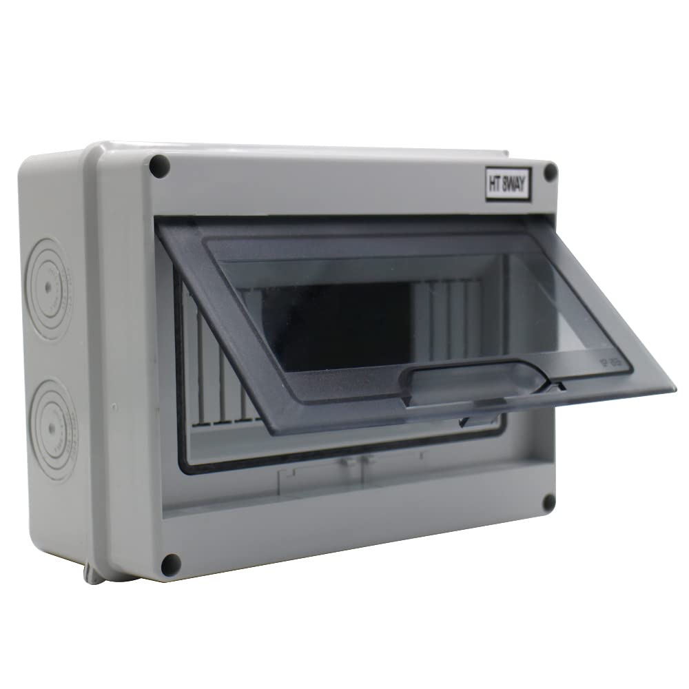 MAKERELE IP65 Waterproof Distribution Protection Box, ABS Plastic Transparent Cover, Outdoor Distribution Box for Indoor Wall Circuit Breaker MKHT-Way Series Makerele