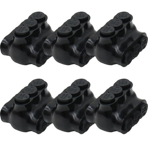 MAKERELE dual insulated multi-tap connectors, 2-14 AWG, 3-port, 6-pack