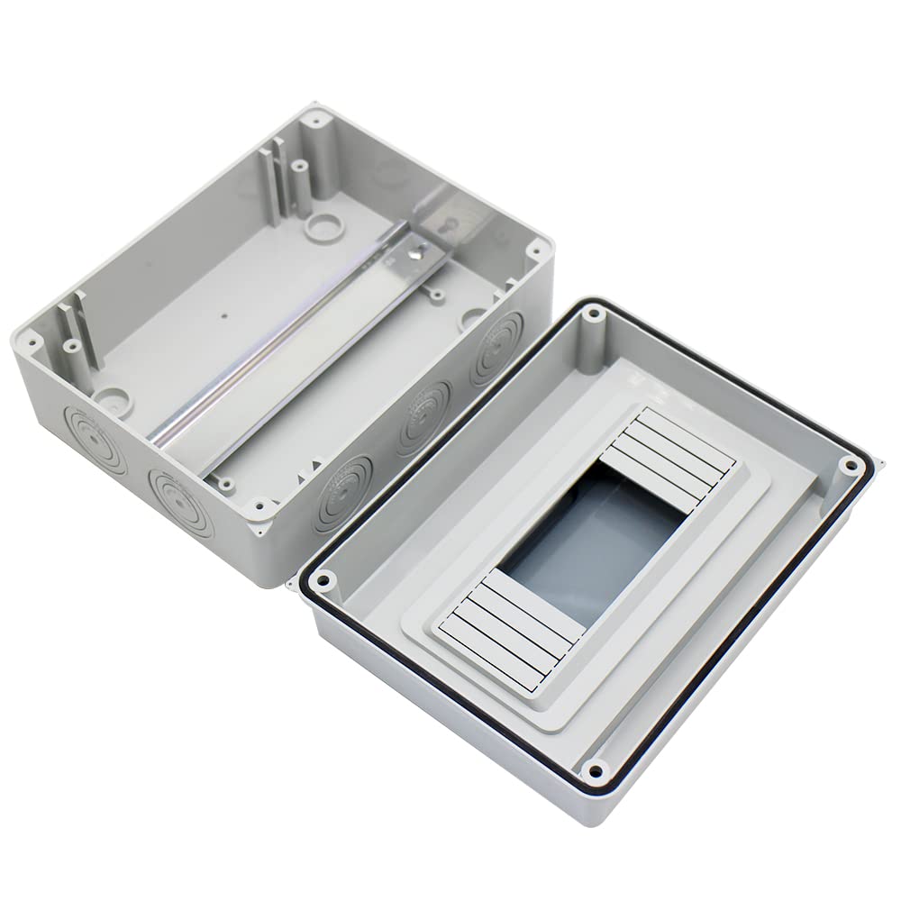 MAKERELE IP65 Waterproof Distribution Protection Box, ABS Plastic Transparent Cover, Outdoor Distribution Box for Indoor Wall Circuit Breaker MKHT-Way Series Makerele