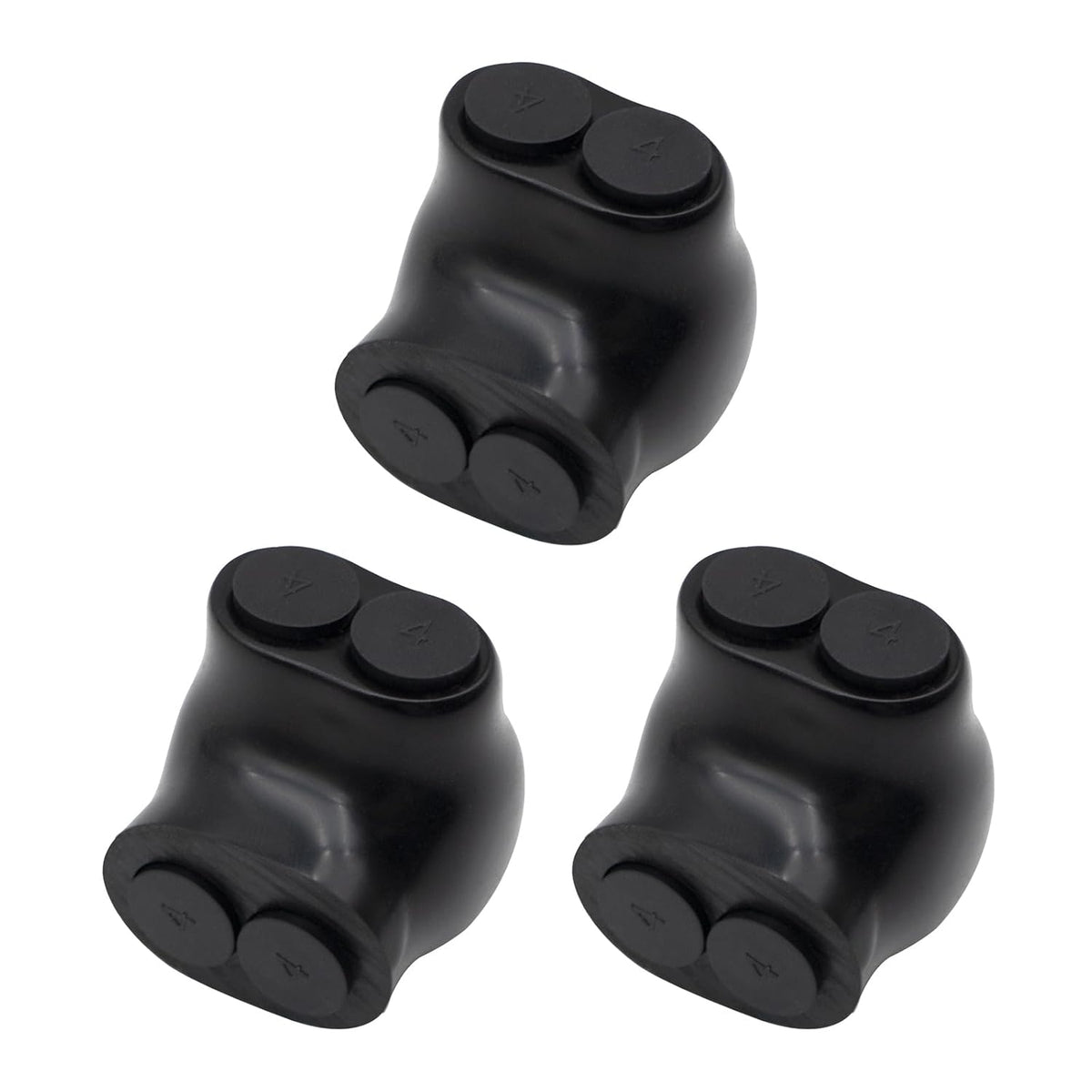 MAKERELE QMS S 4 to 14 AWG 2-port single-sided insulated multi-tap connectors, 3-pack, SKU MK-QMS-S4-2-3PC