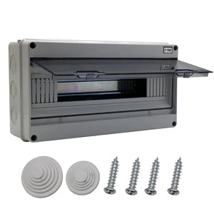 MAKERELE IP65 Waterproof Distribution Protection Box, ABS Plastic Transparent Cover, Outdoor Distribution Box for Indoor Wall Circuit Breaker MKHT-Way Series Makerele