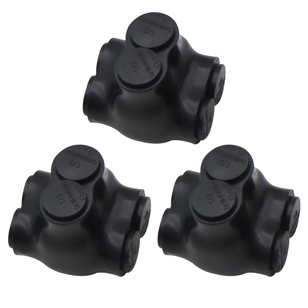 MAKERELE QMS D1/0 2-port insulated multi-tap connectors, 3-pack, SKU MK-QMS-D1/0-2-3PC