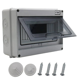 MAKERELE IP65 Waterproof Distribution Protection Box, ABS Plastic Transparent Cover, Outdoor Distribution Box for Indoor Wall Circuit Breaker MKHT-Way Series Makerele