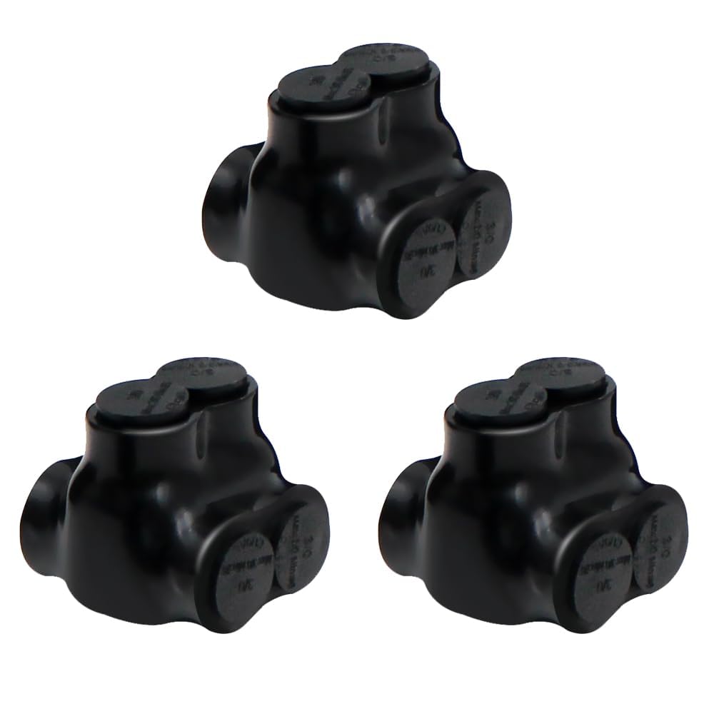 MAKERELE QMS D3/0 2-port insulated multi-tap connectors, 3-pack, SKU MK-QMS-D3/0-2-3PC