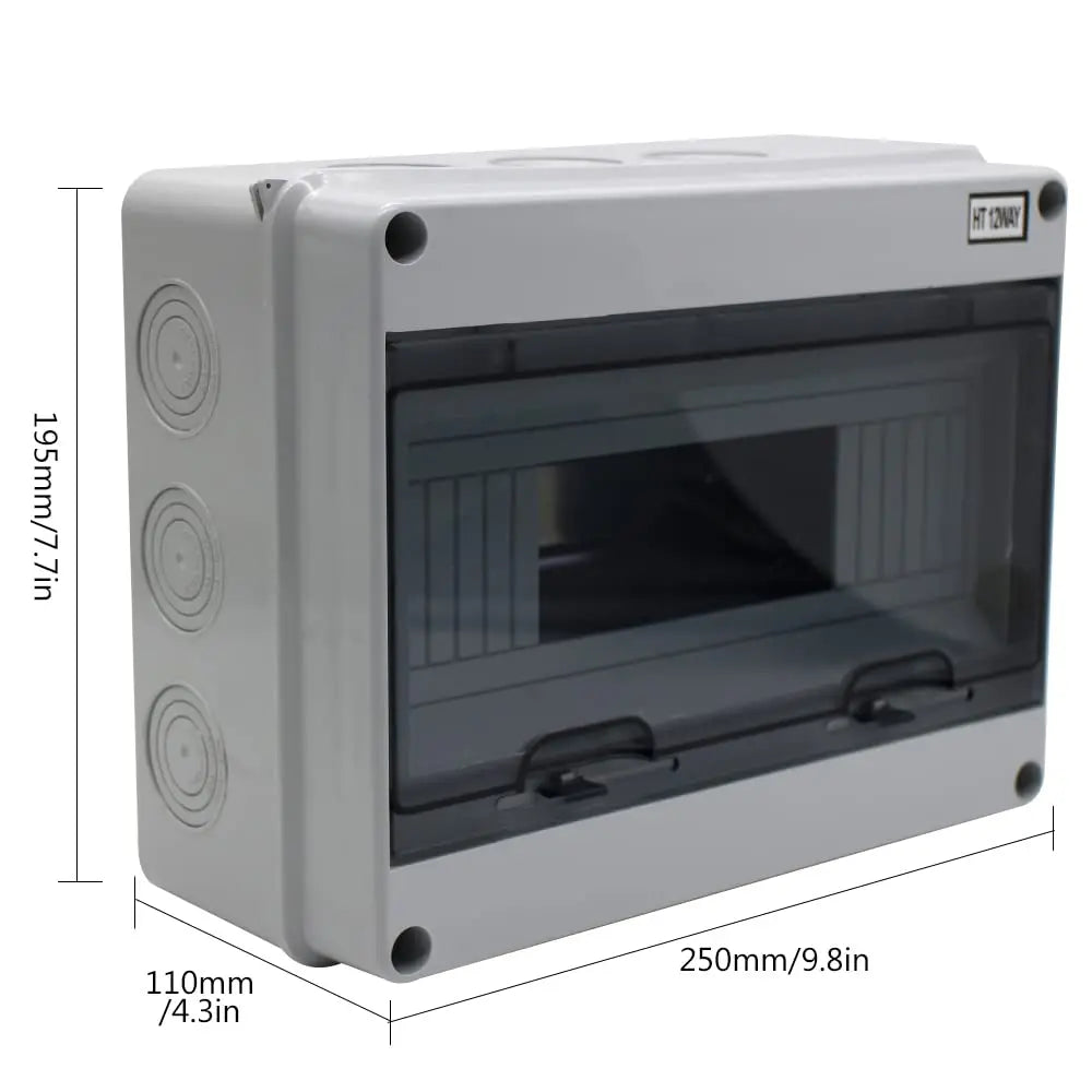 MAKERELE IP65 Waterproof Distribution Protection Box, ABS Plastic Transparent Cover, Outdoor Distribution Box for Indoor Wall Circuit Breaker MKHT-Way Series Makerele