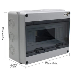 MAKERELE IP65 Waterproof Distribution Protection Box, ABS Plastic Transparent Cover, Outdoor Distribution Box for Indoor Wall Circuit Breaker MKHT-Way Series Makerele