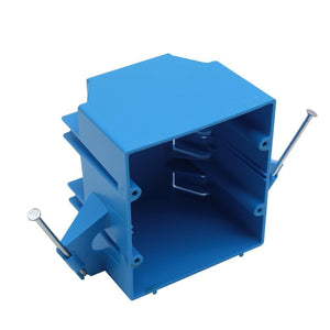 MAKERELE blue 2-gang 32 cu. in. new work electrical box