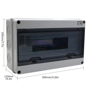 MAKERELE IP65 Waterproof Distribution Protection Box, ABS Plastic Transparent Cover, Outdoor Distribution Box for Indoor Wall Circuit Breaker MKHT-Way Series Makerele