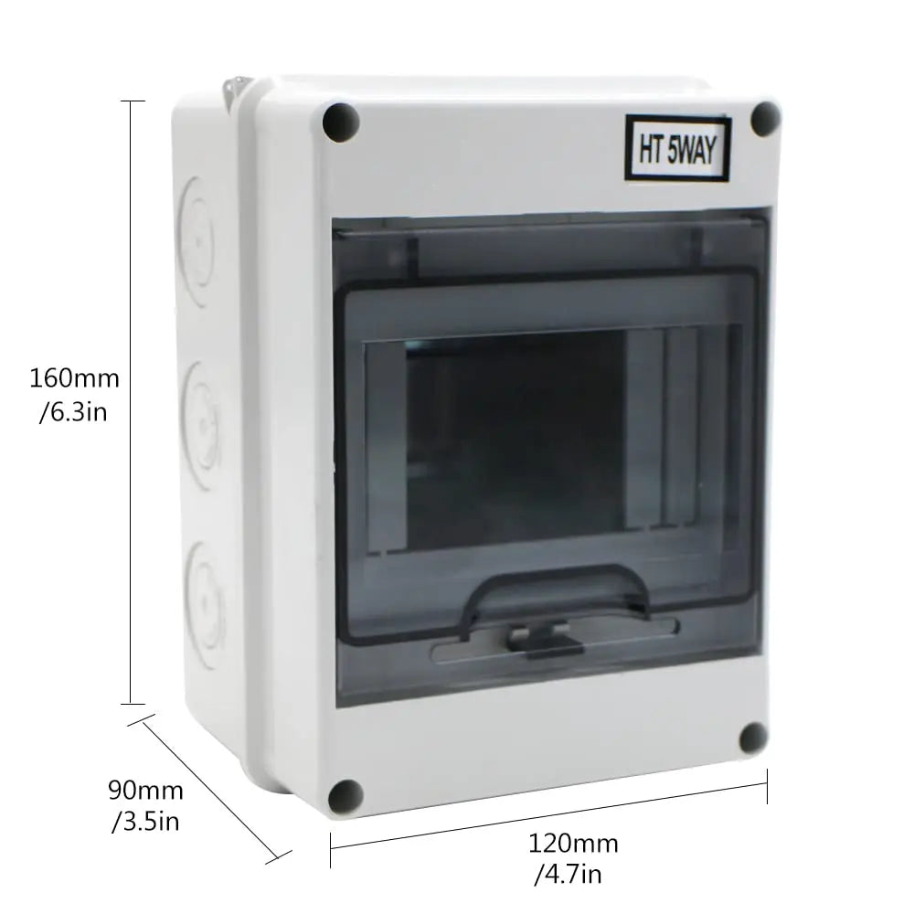 MAKERELE IP65 Waterproof Distribution Protection Box, ABS Plastic Transparent Cover, Outdoor Distribution Box for Indoor Wall Circuit Breaker MKHT-Way Series Makerele