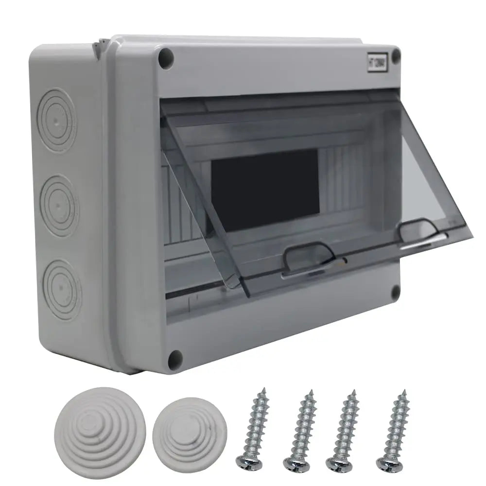 MAKERELE IP65 Waterproof Distribution Protection Box, ABS Plastic Transparent Cover, Outdoor Distribution Box for Indoor Wall Circuit Breaker MKHT-Way Series Makerele