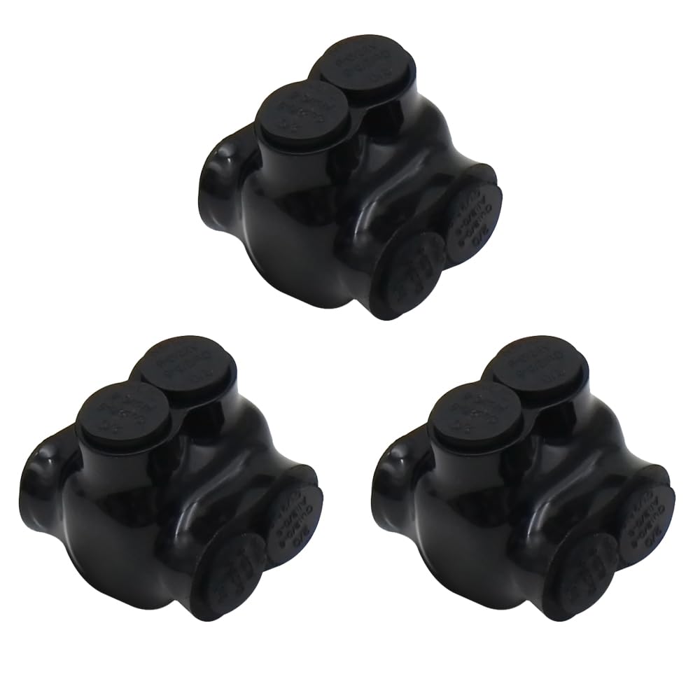 MAKERELE QMS D2/0 2-port insulated multi-tap connectors, 3-pack, SKU MK-QMS-D2/0-2-3PC