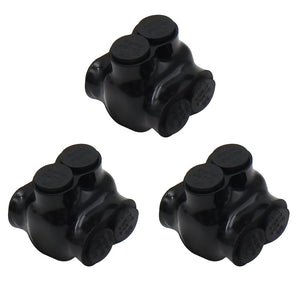 MAKERELE QMS D2/0 2-port insulated multi-tap connectors, 3-pack, SKU MK-QMS-D2/0-2-3PC