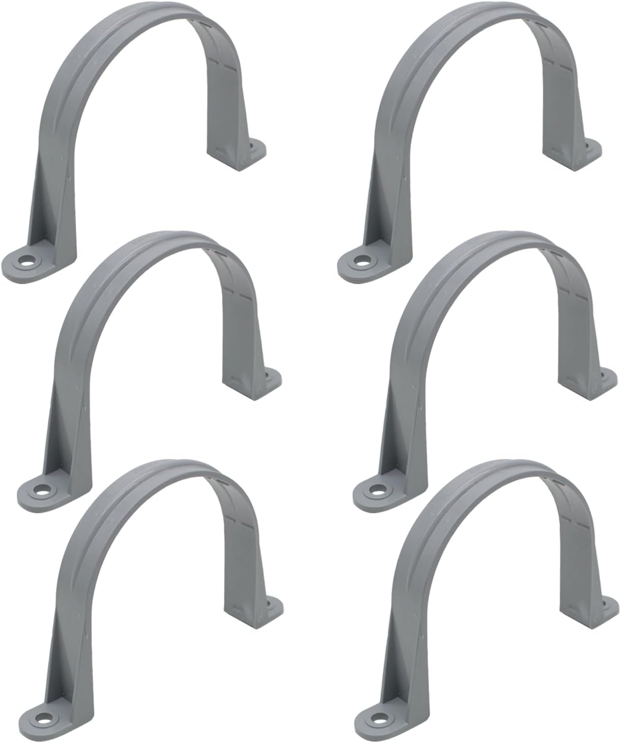 MAKERELE 4 inch PVC two-hole conduit straps, 6-pack