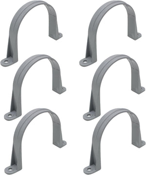 MAKERELE 4 inch PVC two-hole conduit straps, 6-pack