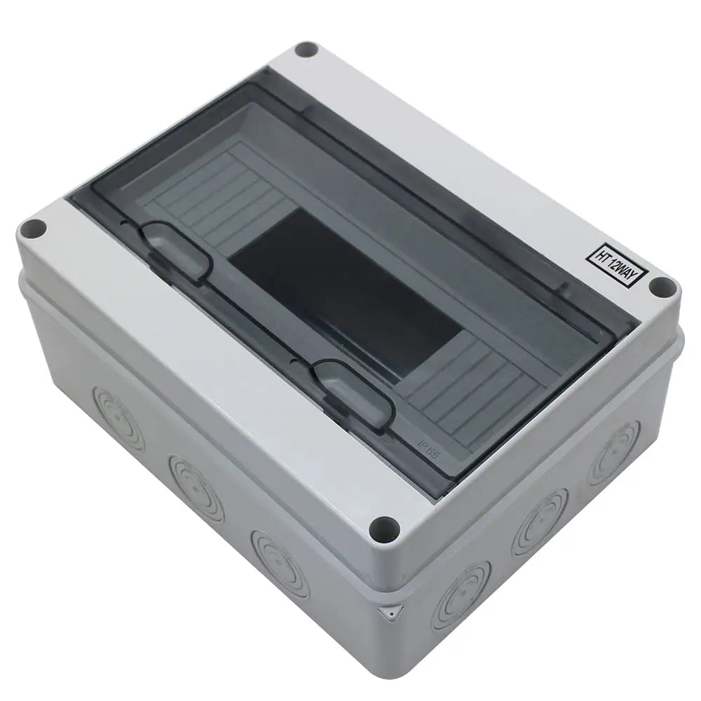 MAKERELE IP65 Waterproof Distribution Protection Box, ABS Plastic Transparent Cover, Outdoor Distribution Box for Indoor Wall Circuit Breaker MKHT-Way Series Makerele