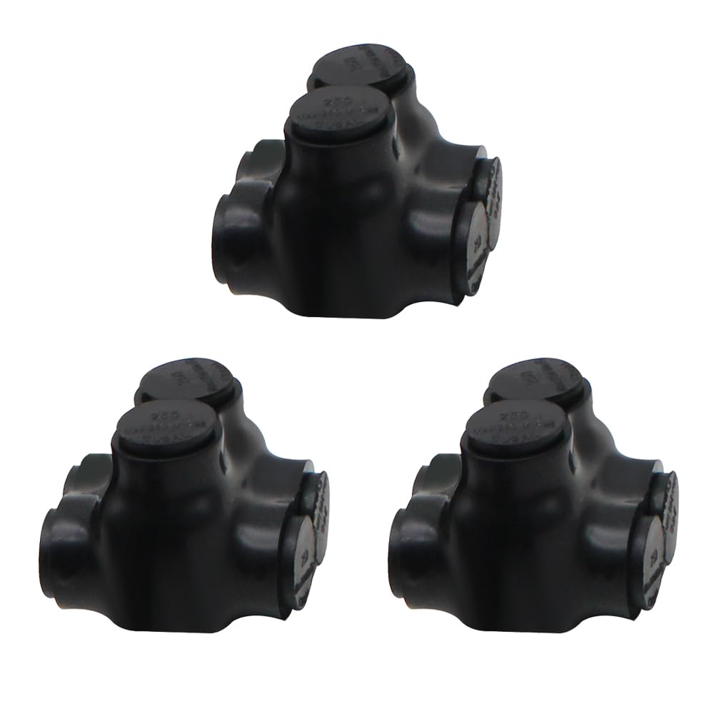 MAKERELE QMS D250 2-port insulated multi-tap connectors, 3-pack, SKU MK-QMS-D250-2-3PC