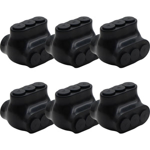 MAKERELE dual insulated multi-tap connectors, 4-14 AWG, 3-port, 6-pack