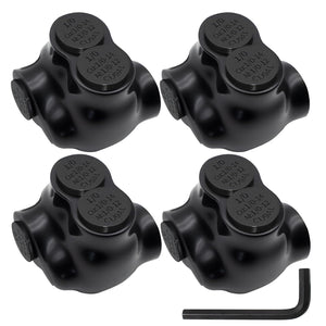 MAKERELE single-sided insulated multi-tap connector with 3/16 in. hex key, 1-port, 1/0-14 AWG, 4-pack