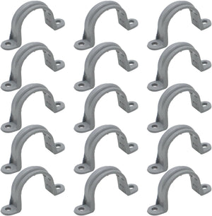 MAKERELE 1 inch PVC two-hole conduit straps, 15-pack