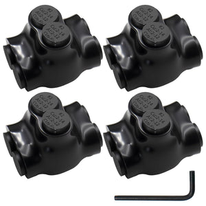 MAKERELE dual-sided insulated multi-tap connector with 5/32 in. hex key, 2-port, 2-14 AWG, 4-pack
