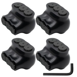 MAKERELE single-sided insulated multi-tap connector with 7/64 in. hex key, 3-port, 4-14 AWG, 4-pack