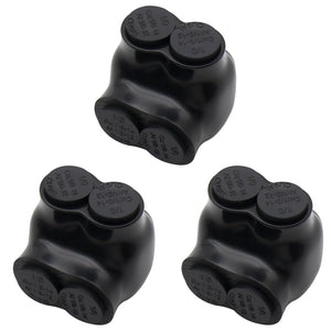MAKERELE QMS S 1/0 to 14 AWG 2-port single-sided insulated multi-tap connectors, 3-pack, SKU MK-QMS-S1/0-2-3PC