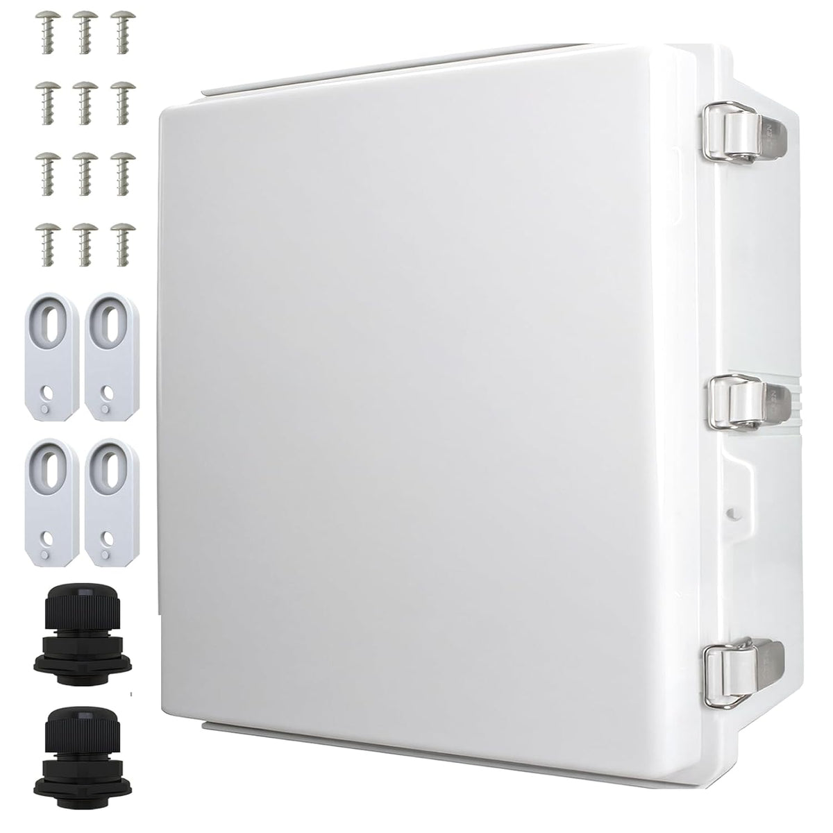 MAKERELE grey electrical enclosure, 20 x 16.1 x 7.9 in, metal latches
