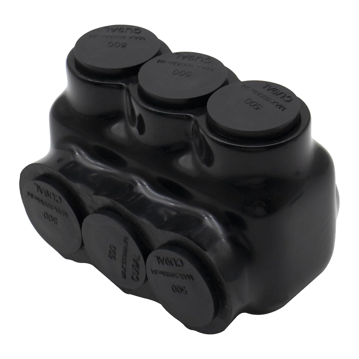 MAKERELE single-sided insulated multi-tap connector, 4 AWG-500 kcmil, 3-port, 1-pack