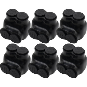 MAKERELE single-sided insulated multi-tap connector, 2/0-6 AWG, 2-port, 6-pack
