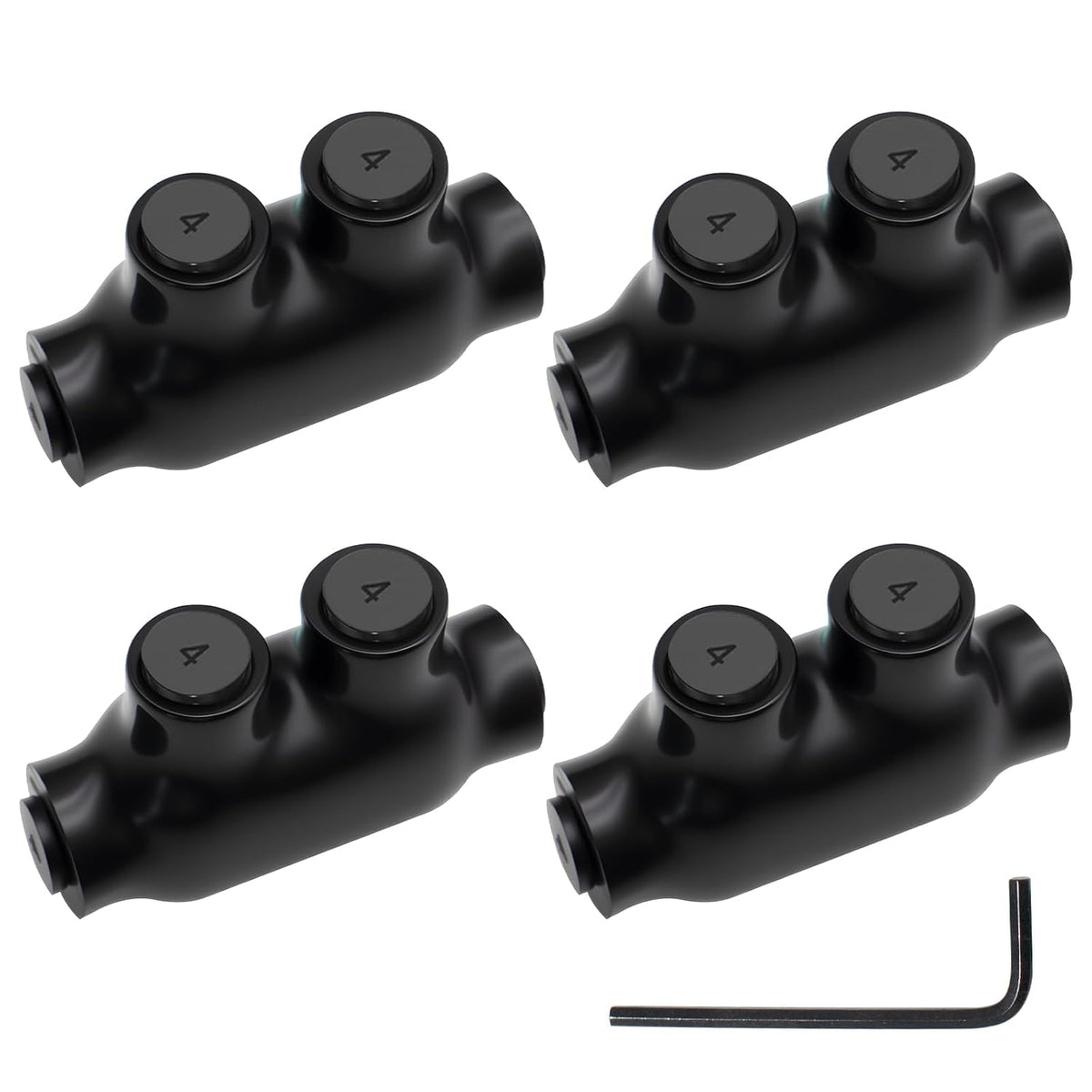 MAKERELE dual-sided insulated multi-tap connector with 7/64 in. hex key, 1-port, 4-14 AWG, 4-pack