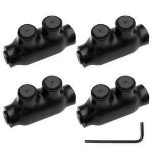 MAKERELE dual-sided insulated multi-tap connector with 7/64 in. hex key, 1-port, 4-14 AWG, 4-pack