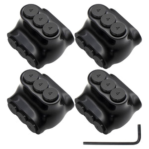 MAKERELE dual-sided insulated multi-tap connector with 7/64 in. hex key, 3-port, 4-14 AWG, 4-pack
