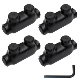 MAKERELE dual-sided insulated multi-tap connector with 7/32 in. hex key, 1-port, 3/0-6 AWG, 4-pack