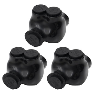 MAKERELE QMS S 2 to 14 AWG 1-port single-sided insulated multi-tap connectors, 3-pack, SKU MK-QMS-S2-1-3PC