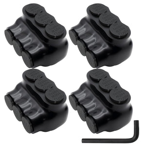 MAKERELE single-sided insulated multi-tap connector with 3/16 in. hex key, 3-port, 2/0-6 AWG, 4-pack