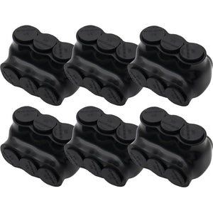 MAKERELE single-sided insulated multi-tap connector, 3/0-6 AWG, 3-port, 6-pack