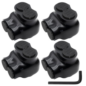 MAKERELE single-sided insulated multi-tap connector with 3/16 in. hex key, 2-port, 2/0-6 AWG, 4-pack