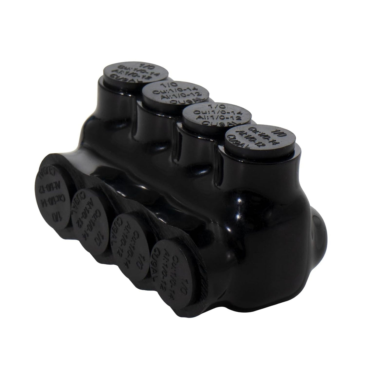 MAKERELE single-sided insulated multi-tap connector, 1/0-14 AWG, 4-port
